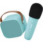 Bote karaok enceinte et micro bleu