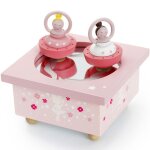 Bo�te � musique bois ballerine rose