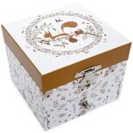 Bote  musique cube cureuil dans la prairie lutin petit pois