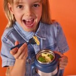 Bo�te � repas isotherme avec fourchette midnight (335 ml)