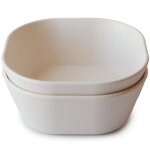 Lot de 2 bols carr�s ivory