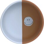 Bol en silicone happy rascals smile bleu ciel