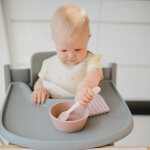 Bol � ventouse en silicone blush