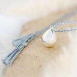 Bola de grossesse prune goutte nuage (plaqu� argent 925)