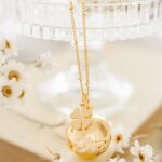 Bola de grossesse gri - gri tr�fle cha�ne (or jaune 18 carats)