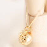 Bola de grossesse gri - gri graine de vie cha�ne (or jaune 18 carats)