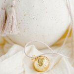 Bola de grossesse nymph�a cordon personnalisable (or jaune 18 carats)