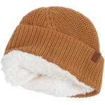 Bonnet b�b� en teddy coton bio soul caramel (0 - 3 mois)