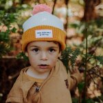 Bonnet color block camel (2 - 5 ans)