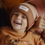 Bonnet color block coffee (2 - 5 ans)