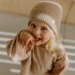 Bonnet en laine sable (1 - 3 ans)
