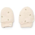 Moufles de naissance green leaves