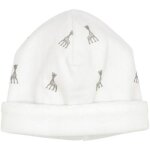 Bonnet de naissance blanc sophie la girafe (0 - 1 mois)
