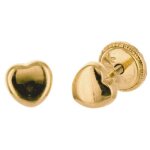 Boucles d'oreilles coeur (or jaune 750)