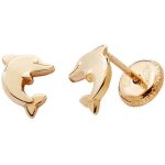 Boucles d'oreilles dauphin (or jaune 375)