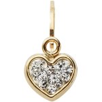 Boucles d'oreilles dormeuses coeur (or jaune 750�)
