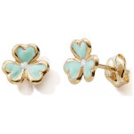 Boucles d'oreilles tr�fle - c?ur (or jaune 375�)