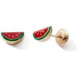 Boucles d'oreilles � vis past�que (or jaune 375�)