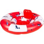 Boue bb baleine rouge - blanc