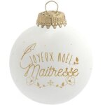 Boule de noël joyeux noël maîtresse Boule de noël joyeux noël maîtresse