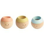 T�tes sensorielles en bois pastel