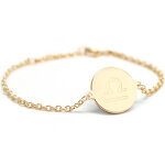 Bracelet cha�ne m�daille balance personnalisable (plaqu� or)