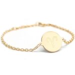 Bracelet chane mdaille blier personnalisable (plaqu or)