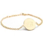 Bracelet chane mdaille cancer personnalisable (plaqu or)