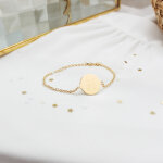 Bracelet cha�ne m�daille poisson personnalisable (plaqu� or)