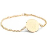 Bracelet chane mdaille vierge personnalisable (plaqu or)