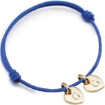 Bracelet cordon 2 charms coeur personnalisable (plaqué or) Bracelet cordon 2 charms coeur personnalisable (plaqué or)