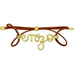 Bracelet cordon coton ciré prénom goldfilled jaune (personnalisable) Bracelet cordon coton ciré prénom goldfilled jaune (personnalisable)