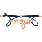 Bracelet cordon coton ciré prénom goldfilled rose (personnalisable) Bracelet cordon coton ciré prénom goldfilled rose (personnalisable)