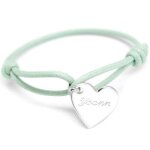 Bracelet cordon enfant kids coeur (argent 925)