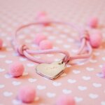 Bracelet cordon enfant kids coeur (argent 925�)