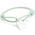 Bracelet cordon enfant kids coeur (argent 925�)