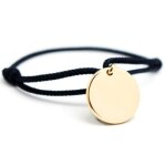 Bracelet cordon maman kids mdaille (plaqu or jaune)