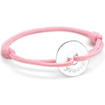 Bracelet cordon mini jeton (argent 925�)