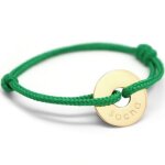 Bracelet cordon mini jeton (plaqu or jaune)