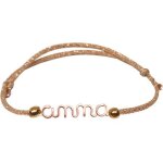 Bracelet cordon paillette prnom goldfilled rose (personnalisable)