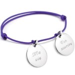 Bracelet cordon petits trsors mdaille (argent 925)