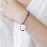 Bracelet cordon petits tr�sors m�daille (argent 925�)