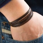 Bracelet double tour le mix marron (acier)