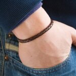 Bracelet l'epicurien marron (acier)