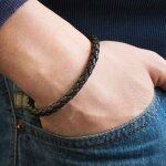Bracelet l'epicurien noir (acier)