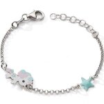 Bracelet licorne toile (argent)