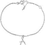 Bracelet cha�ne la majuscule argent (personnalisable)