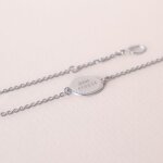 Bracelet mdaille madelaine (argent rhodi)