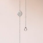 Bracelet m�daille madelaine (argent rhodi�)
