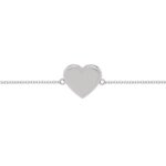 Bracelet mdaille simone (argent rhodi)